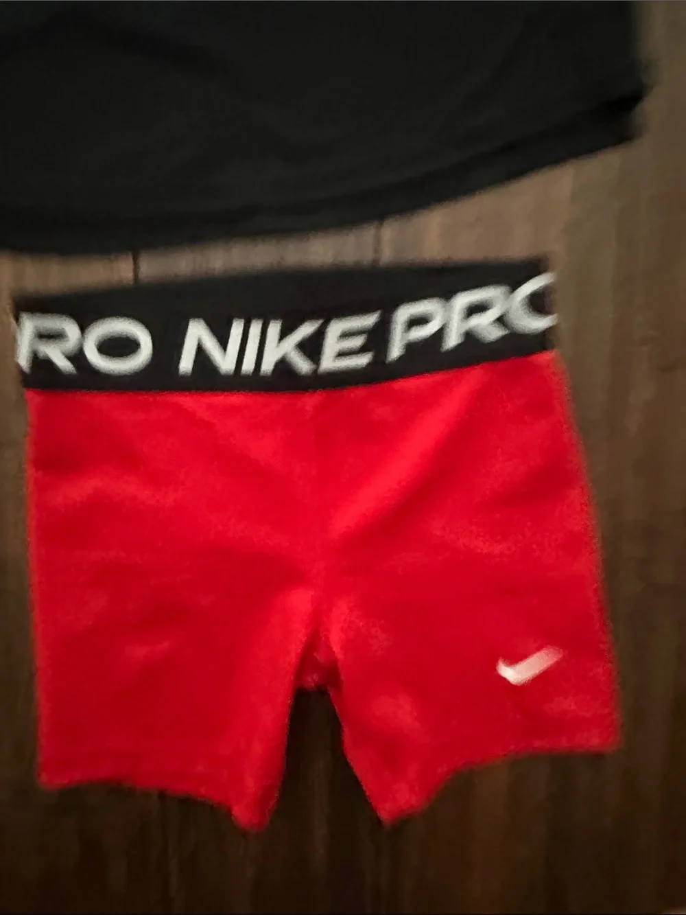 Nike Black Tank Top & Red Pro Shorts Set